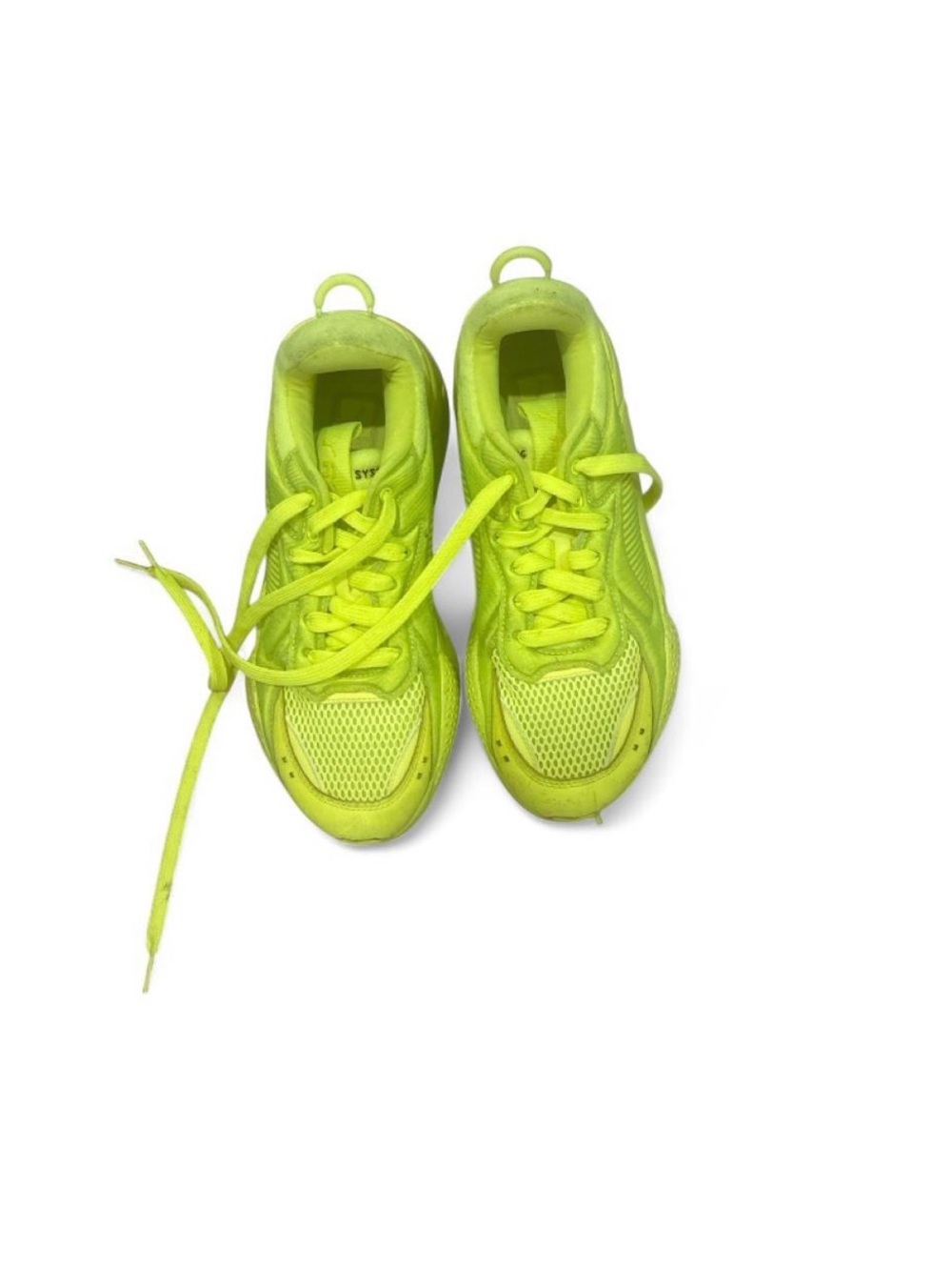 Women’s Neon Yellow Athletic Sneakers - Youth Sport Shoes